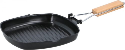 ALPINA grillserpenyő 24cm, behajtható fanyeles 2 réteg non-stick